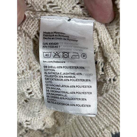 H&M Loose Knitted Halter Top Women's Large Cropped Beige - Picture 10 of 10